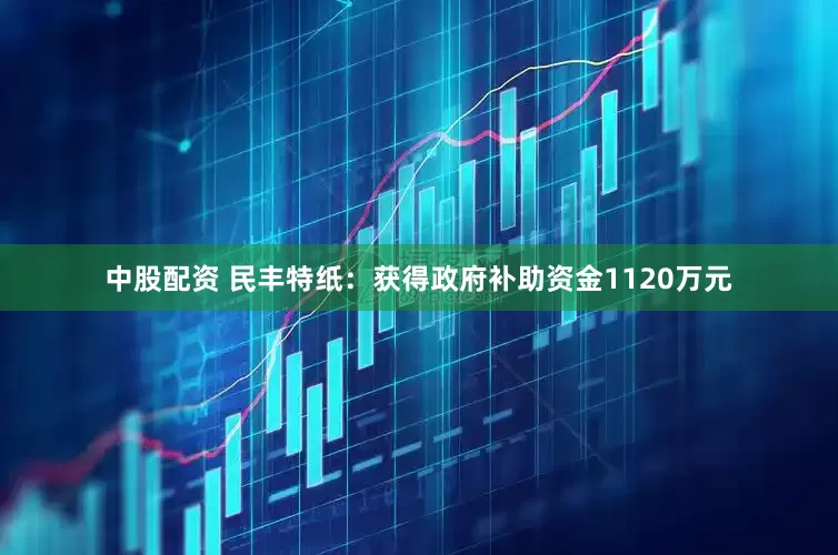 中股配资 民丰特纸：获得政府补助资金1120万元